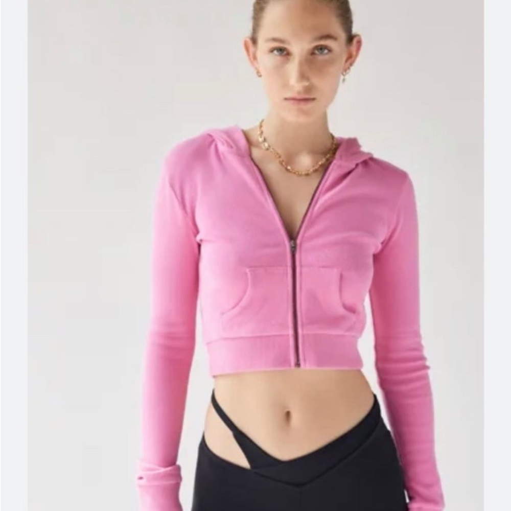 urban outfitters paris fitted zip up jacket